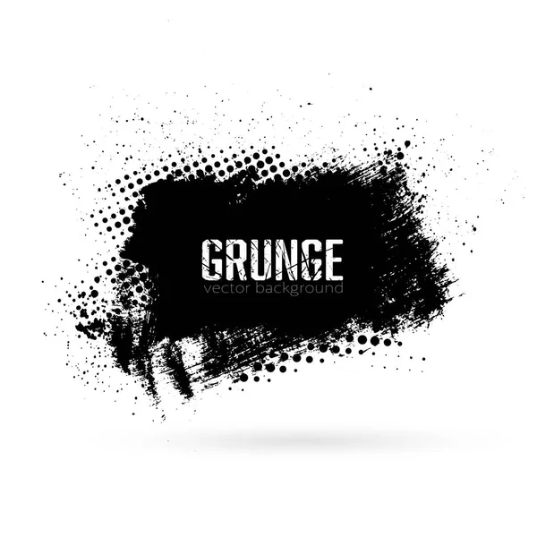Vector Salpicadura Pintura Textura Grunge Background Black Spray Blot Tinta — Vector de stock