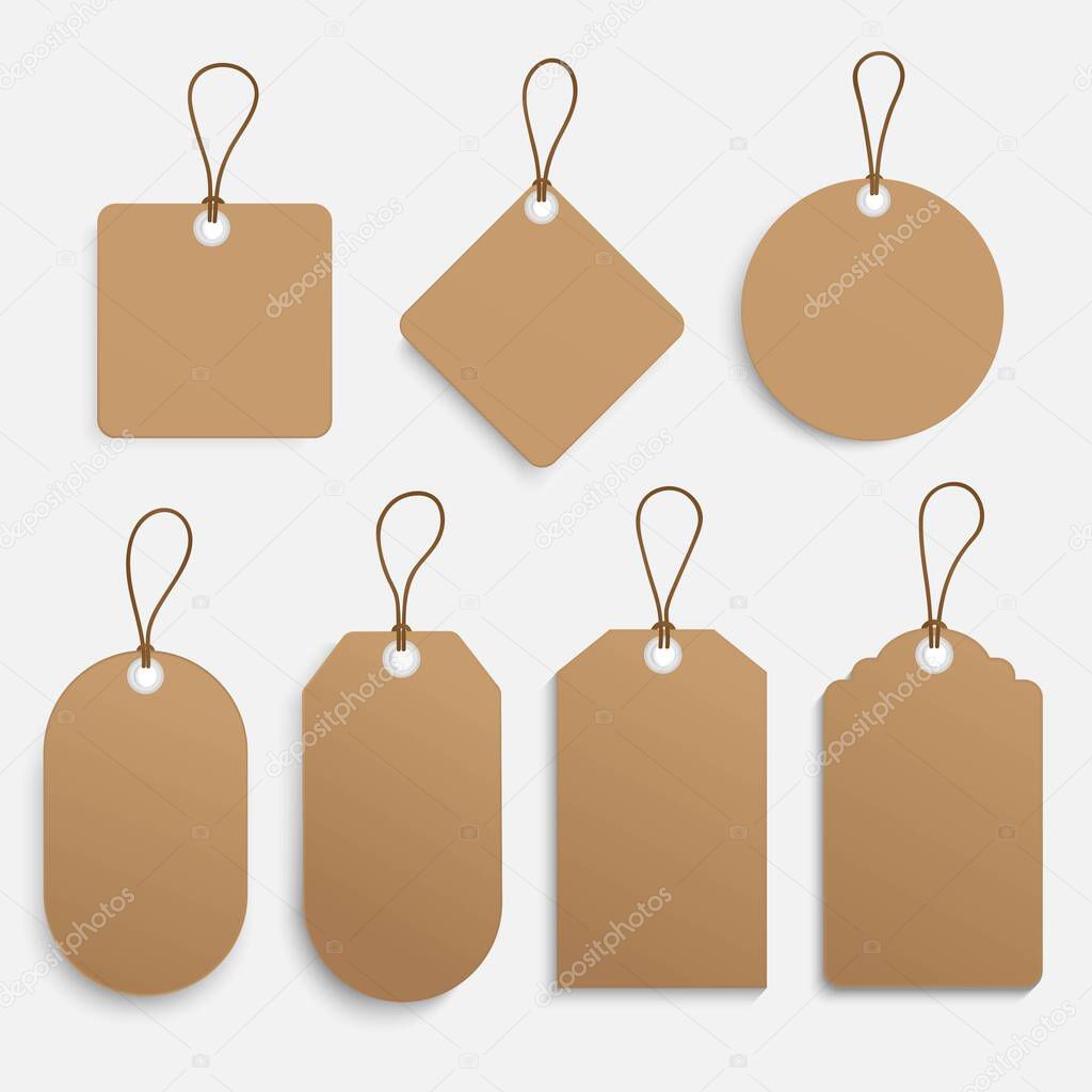 Vector set of tags.