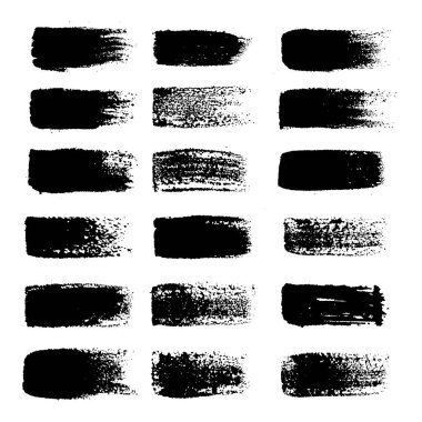 Vektör siyah mürekkep grunge bgush vuruşu.