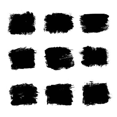 Vektör siyah boya fırça darbesi.