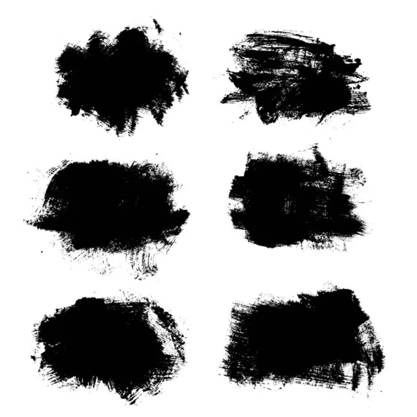 Ensemble Pinceaux Vectoriels Eléments Conception Grunge Bannière Texture Détresse Ditry — Image vectorielle