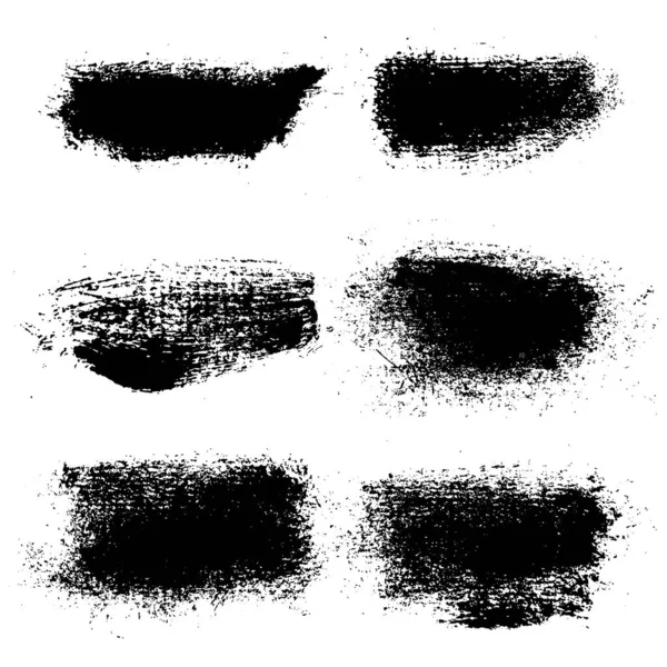 Pinte Noire Vectorielle Trait Pinceau Encre Ligne Texture Fond Texte — Image vectorielle