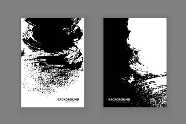 Vektör mürekkep fırçası vuruşu broşürü.