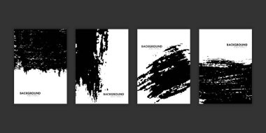 Grunge biçimli el ilanı şablon kitabının vektör kümesi.