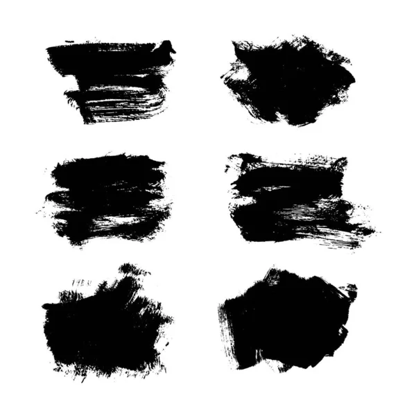 Fond Vectoriel Peinture Pinceau Noir Pour Zones Texte Cadre Bannière — Image vectorielle