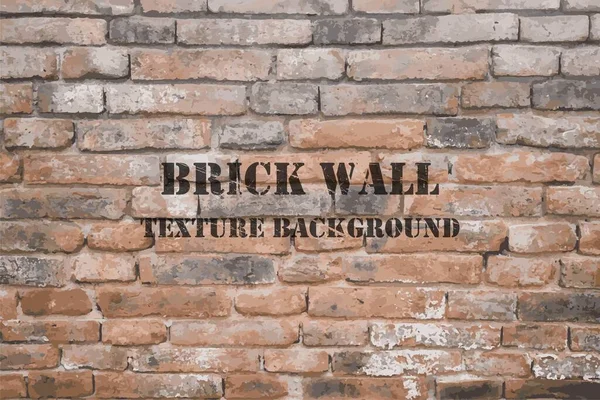 Vector Red Brick Wall Background Illustration — Stock Vector