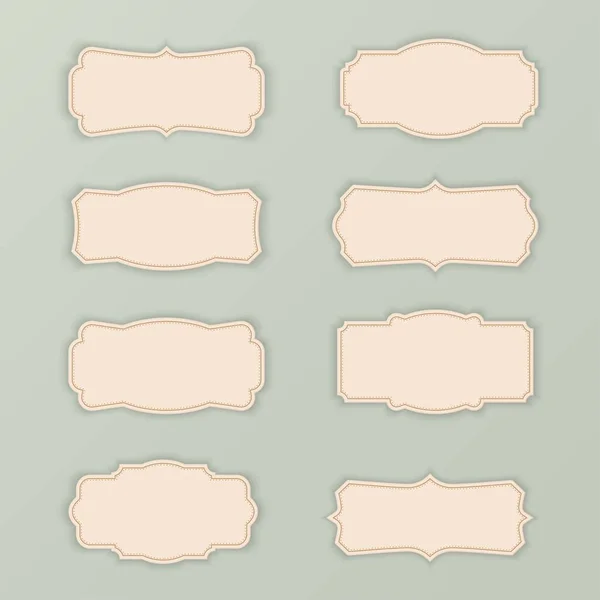 Vektör etiket klasörü ve çerçeve.