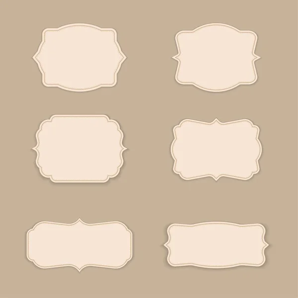 Vektör vintage etiketleri ve çerçeve ayarla.