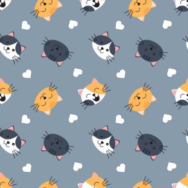 Şirin kedileri ve kalpsiz desenleri yönlendir.