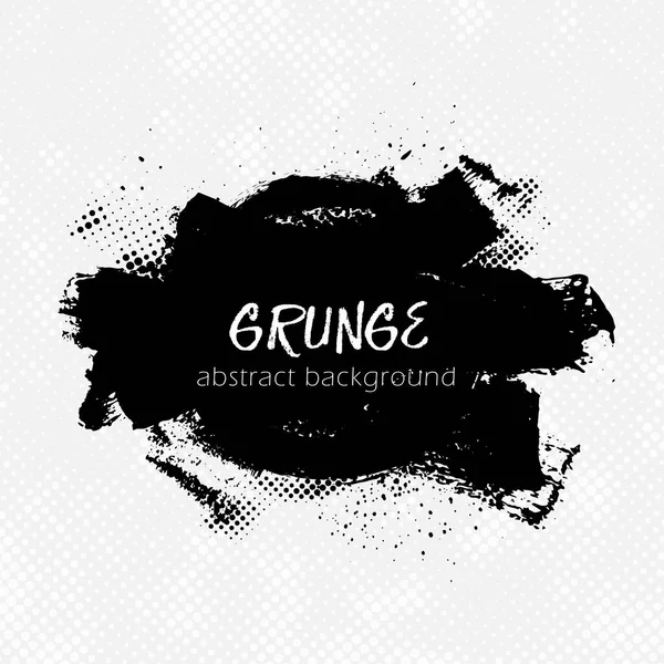 Banner Tinta Negra Vectorial Con Efecto Grunge Forma Pintura Abstracta — Vector de stock