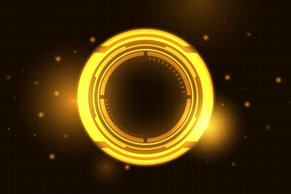 ベクトル抽象技術のスピードコンセプト 概要金色の光背景 — ストックベクタ