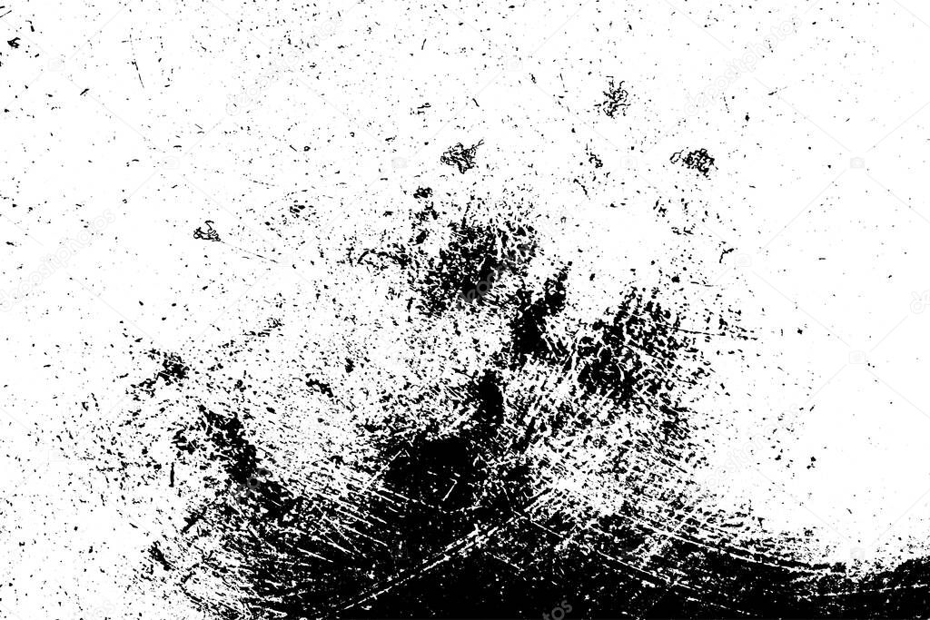 Vector grunge black and white texture effect background.