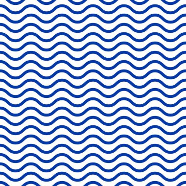 Beyaz arkaplanda vektörsüz mavi çizgi zigzag.