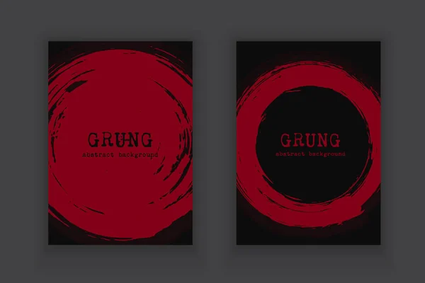 Ensemble Vectoriel Modèle Couverture Livre Flyer Affiche Bannière Fond Rouge — Image vectorielle