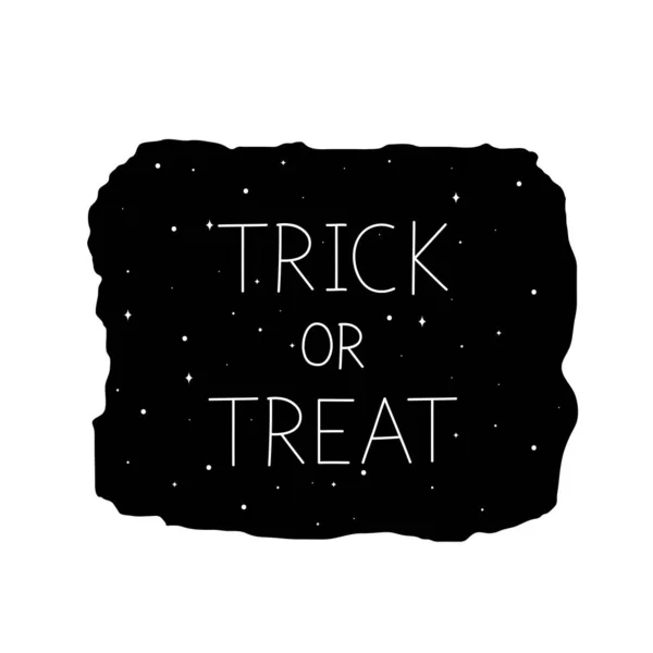 Truco Trato Vectorial Halloween Texto Diseño Banner Fondo — Archivo Imágenes Vectoriales