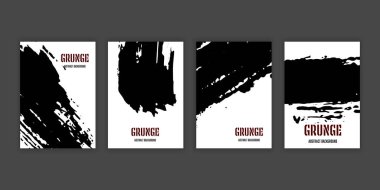 Pankart için şablon kapaklı vektör grunge fırça dokusu.