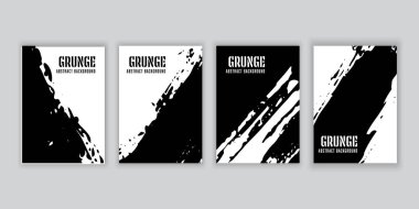 Broşür, poster, kitap kapağı veya dergi için vektör grunge desen şablonu. Grunge afiş arkaplan tasarımı ögesi.