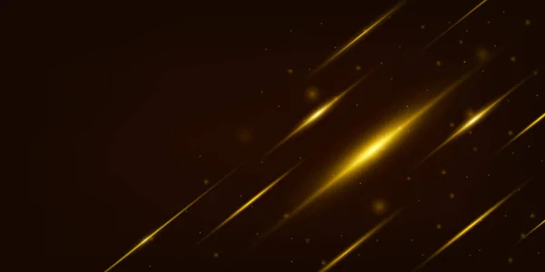 ベクトル黄金の光の効果 輝くムーブメントラグジュアリーデザイン — ストックベクタ