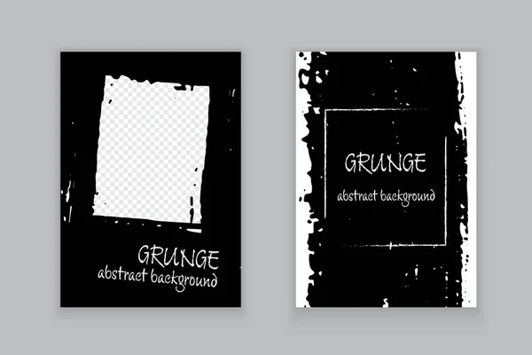 Vectorset Template Grungea Frame Pattern Element Grunge Shape Clipping Mask — Image vectorielle