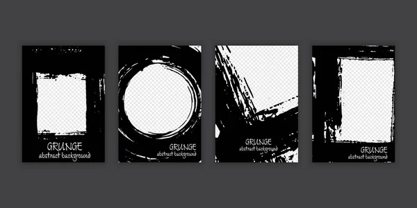 Vektör şablonu grunge örtüsü. Soyut çerçeve desenli grunge şekil kırpma maskesi. Pankart, poster, broşür için tasarım.