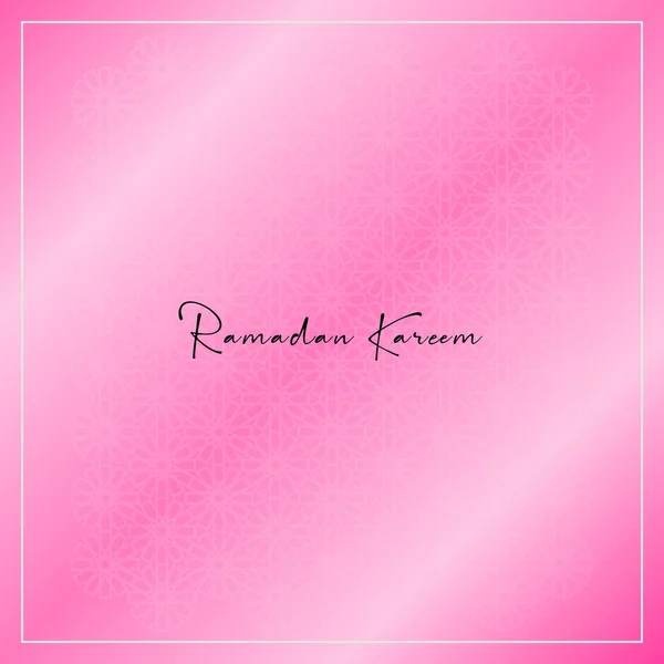Design Cartão Ramadan Kareem Conceito Feminino Minimalista Com Cores Pastel — Vetor de Stock