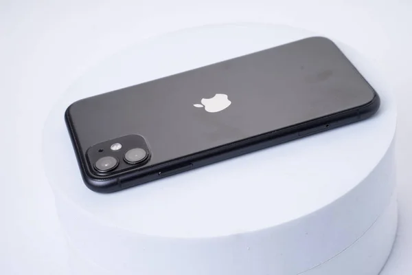 Kuala Lumpur Malaysia Januari 2021 Iphone Smartphone Svart Färg Med — Stockfoto