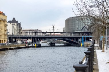 Alman başkentinde Berlin şehri panoraması. Berlin, Almanya.