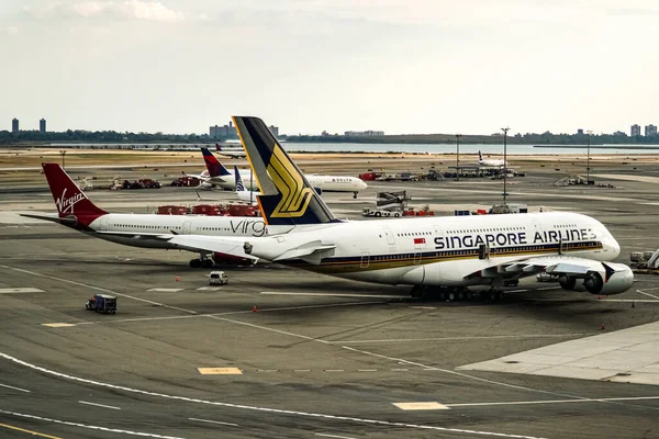 Singapore Airlines Airbus A380 800 Registratie Skj John Kennedy Airport — Stockfoto