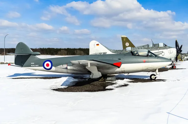 Navy Hawker Sea Hawk Fga Display Military History Museum Berlin — Stock Photo, Image