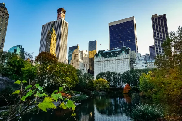 Central Park Het Hoogtepunt Van Het Herfstseizoen New York City — Stockfoto