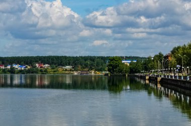 Udmurt Cumhuriyeti, Rusya 'da Votkinsk şehir panoraması.