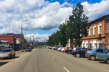 Udmurt Cumhuriyeti, Rusya 'da Votkinsk şehir panoraması.