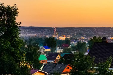 Udmurt Cumhuriyeti, Rusya 'da Votkinsk şehir panoraması.