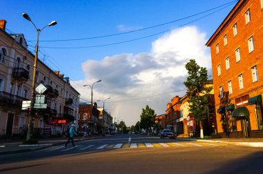 Udmurt Cumhuriyeti, Rusya 'da Votkinsk şehir panoraması.