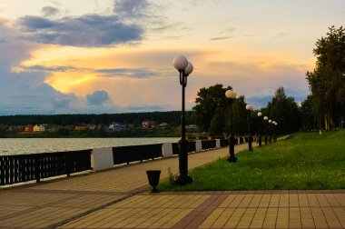 Udmurt Cumhuriyeti, Rusya 'da Votkinsk şehir panoraması.