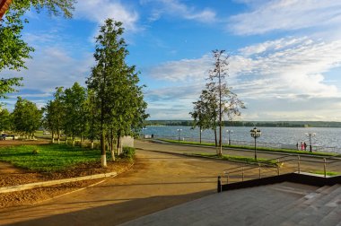 Udmurt Cumhuriyeti, Rusya 'da Votkinsk şehir panoraması.