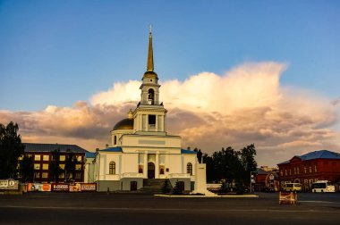 Udmurt Cumhuriyeti, Rusya 'da Votkinsk şehir panoraması.