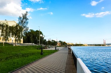 Udmurt Cumhuriyeti, Rusya 'da Votkinsk şehir panoraması.