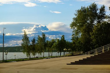 Udmurt Cumhuriyeti, Rusya 'da Votkinsk şehir panoraması.