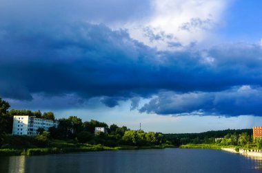 Udmurt Cumhuriyeti, Rusya 'da Votkinsk şehir panoraması.