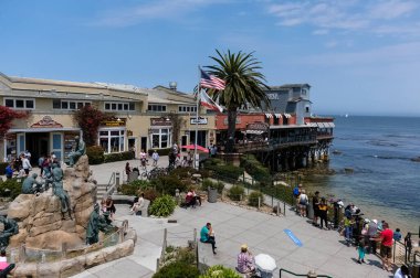 Monterey city views. Monterey is a city on Californias rugged central coast. clipart