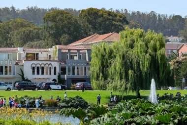 San Francisco manzarası ve Kaliforniya manzarası. San Francisco, Kaliforniya.