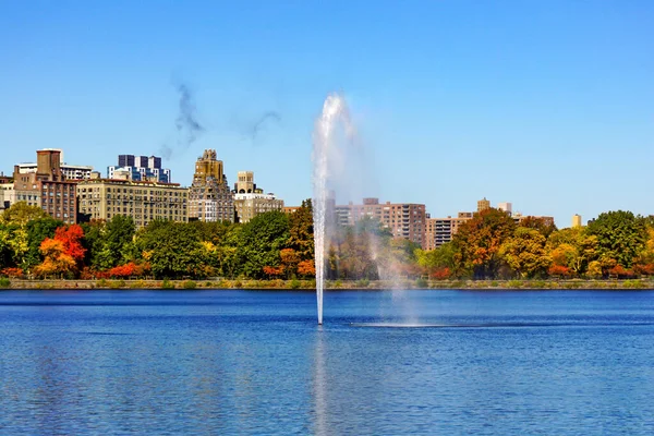 Central Park Pico Temporada Otoño Ciudad Nueva York Con Hojas — Foto de Stock