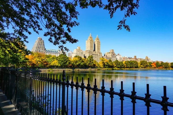 Central Park Pico Temporada Otoño Ciudad Nueva York Con Hojas — Foto de Stock