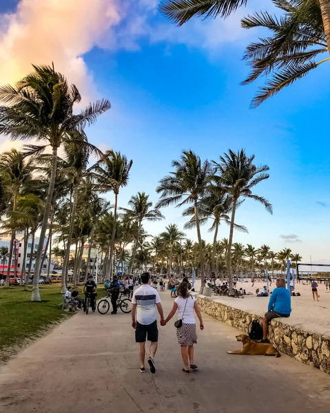 Miami South Beach Ocean Drive Miami Florida — Stockfoto