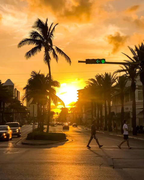 Miami South Beach Ocean Drive Miami Florida — Stok fotoğraf