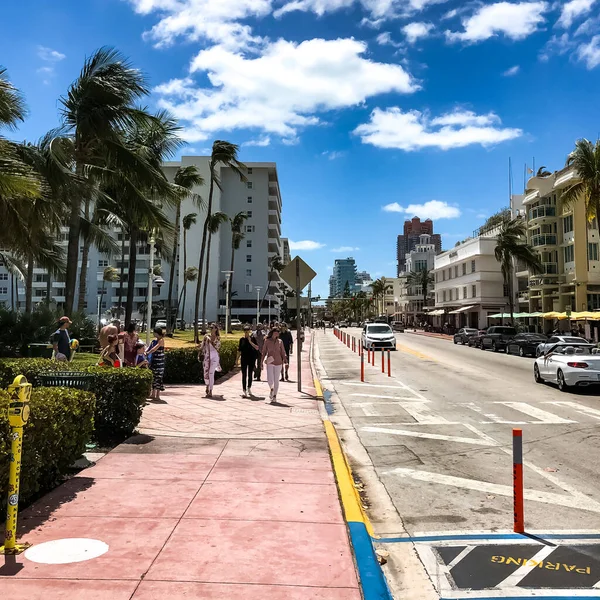 Miami South Beach Ocean Drive Miami Florida — Stock Photo, Image
