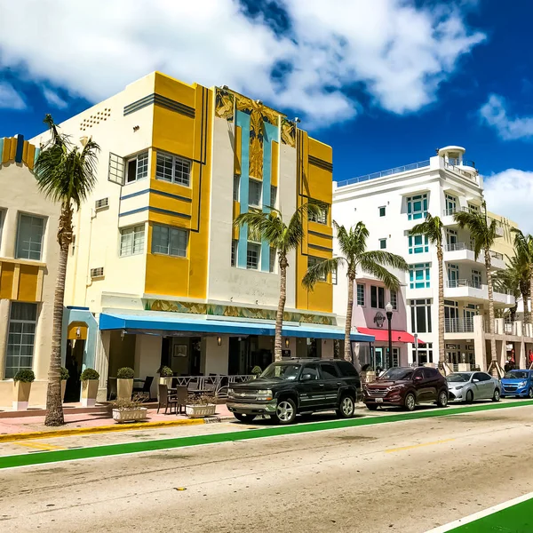 Miami South Beach Ocean Drive Miami Florida — Stock Photo, Image