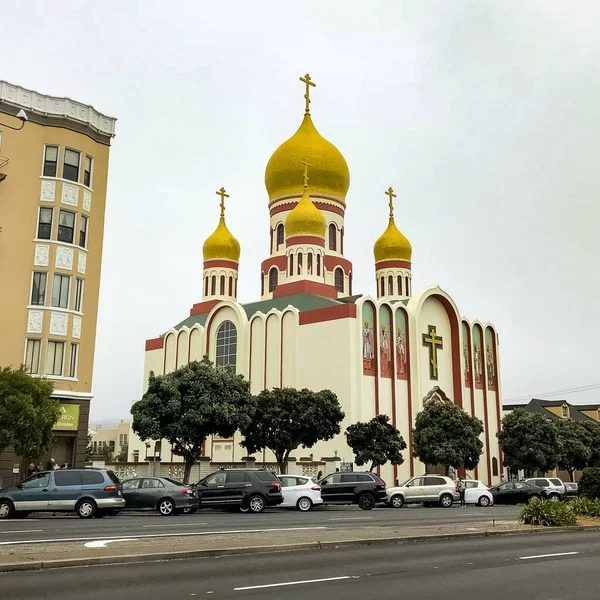 聖なる聖母大聖堂は 悲しみの喜びとも呼ばれ サンフランシスコのリッチモンド地区にあるロシア正教会の大聖堂です — ストック写真