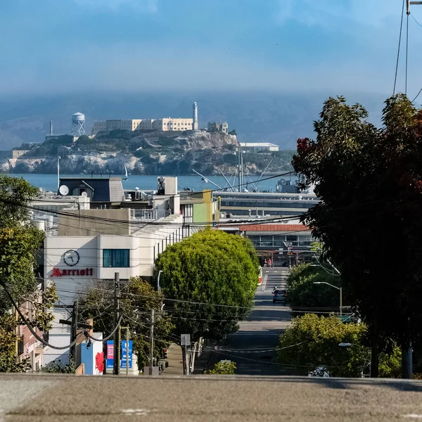 San Francisco Utcára Néző Kaliforniában San Francisco Kalifornia Egyesült Államok — Stock Fotó